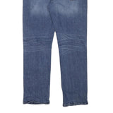 GUESS Mens Regular Fit Blue Denim Jeans W34 L37 Cotton Blend Zip Pockets