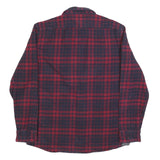 GRAYERS Mens Red & Black Check Flannel Shirt L Cotton Blend Casual Button Up