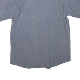 WRANGLER Mens Blue Plain Short Sleeve Shirt L Casual Cotton Blend