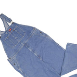 DICKIES Mens Blue Denim Dungarees Loose Cotton L W42 L31 Workwear Classic