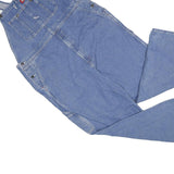 DICKIES Mens Blue Denim Dungarees Loose Cotton L W42 L31 Workwear Classic