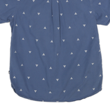 THE NORTH FACE Mens Blue Shirt M Cotton Casual Short Sleeve Button Pocket