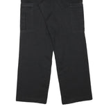 DICKIES Mens Cotton Blend Black Regular Straight Trousers W31 L32 Workwear Zip