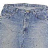 WRANGLER Mens Shorts Blue Denim Casual XL W36 Button Closure Relaxed Fit