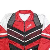 TRO Mens Red & Black Zip Jacket M Polyester Blend Sports Racing Retro Style
