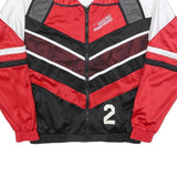 TRO Mens Red & Black Zip Jacket M Polyester Blend Sports Racing Retro Style
