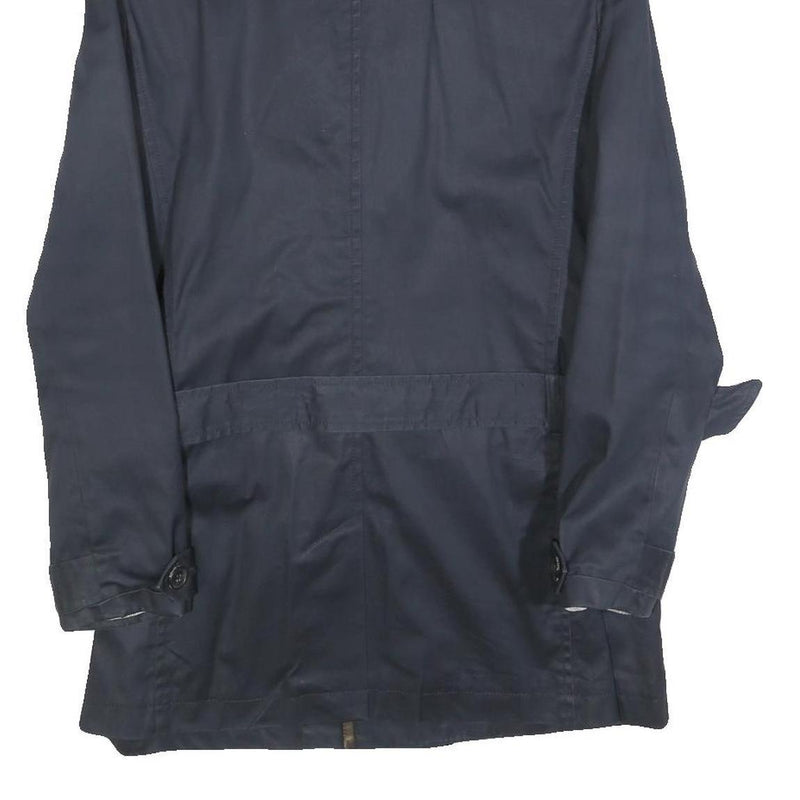 IKKS PURE EDITION Womens Navy Blue Classic Cotton Blend Button Jacket M