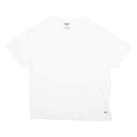 LEVI'S Womens White T-Shirt XL Short Sleeve Crew Neck Cotton Blend Classic