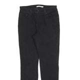 LEVI'S Womens Black Regular Fit Straight Denim Jeans W29 L28 Zip Pocket