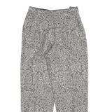 Womens Relaxed Grey Lace Pattern Trousers W28 L30 Lightweight Zip Closure