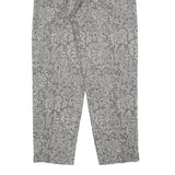 Womens Relaxed Grey Lace Pattern Trousers W28 L30 Lightweight Zip Closure