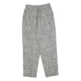 Womens Relaxed Grey Lace Pattern Trousers W28 L30 Lightweight Zip Closure