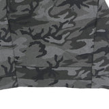 POLO RALPH LAUREN Womens Grey & Black Camouflage Crew Neck L Cotton Blend