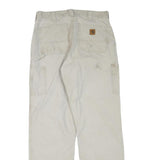 CARHARTT Mens Cotton Blend Beige Workwear Regular Straight Trousers W32 L32