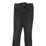 DIESEL Womens Jeans Black Slim Skinny Denim W25 L30 Zip Cotton Blend Stretch