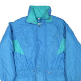 CANADA NORTH Womens Blue Teal Zip Jacket S Polyester Blend Plain Lightweight