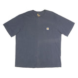 CARHARTT Mens Blue Pocket T-Shirt XL Short Sleeve Crew Neck Classic Casual