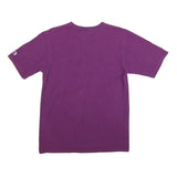 CHAMPION Mens Purple Graphic T-Shirt M Short Sleeve Crew Neck Cotton Blend