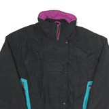 HELLY HANSEN Womens Black & Purple Outdoor Nylon Jacket M Zip Pattern