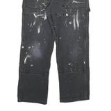 DICKIES Mens Jeans Black Regular Straight Denim W30 L28 Workwear Utility Zip