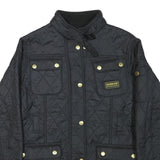BARBOUR INTERNATIONAL Womens Black Quilted Jacket 2XL Polyester Blend Button