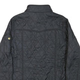 BARBOUR INTERNATIONAL Womens Black Quilted Jacket 2XL Polyester Blend Button