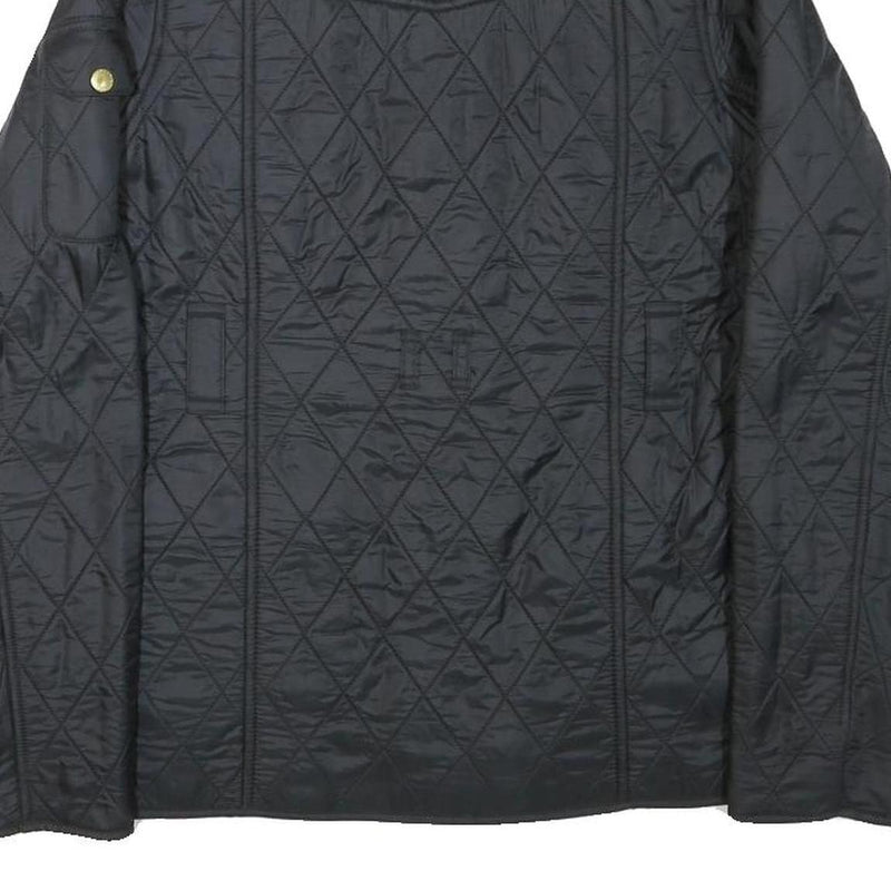 BARBOUR INTERNATIONAL Womens Black Quilted Jacket 2XL Polyester Blend Button