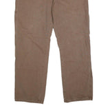DICKIES Mens Cotton Blend Brown Regular Straight Trousers W40 L32 Workwear Zip
