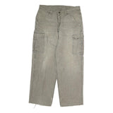 DICKIES Mens Regular Fit Cargo Cotton Blend Jeans Beige W34 L30 Workwear Utility