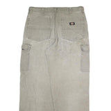 DICKIES Mens Regular Fit Cargo Cotton Blend Jeans Beige W34 L30 Workwear Utility