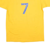HANES Mens Yellow Bogue's Bulldogs Graphic T-Shirt L Short Sleeve Crew Neck