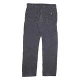 DICKIES Mens Jeans Black Regular Straight Denim W32 L30 Workwear Zip Closure