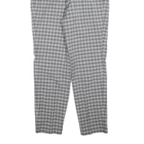 GARDEUR Womens Wool Blend Grey Check Regular Fit Straight Leg Trousers W32 L30