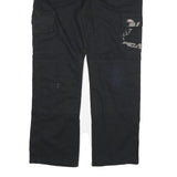 DICKIES Mens Black Regular Fit Cargo Trousers W36 L32 Workwear Utility Zip