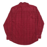 RETREAT Mens Red Check Shirt M Cotton Blend Casual Checked Button Down