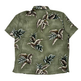 Croft & Barrow Floral Hawaiian Shirt - Large Green Polyester