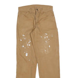 DICKIES Mens Jeans Beige Relaxed Straight Cotton W28 L32 Workwear Zip Pockets