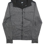 CHAMPION Mens Grey & Black Full Zip Hoodie S Polyester Blend Athletic Jacket