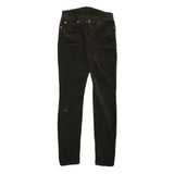 7 FOR ALL MANKIND Womens Black Cotton Blend Regular Skinny Trousers W26 L29