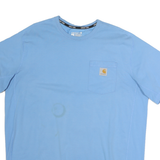 CARHARTT Mens Blue Cotton T-Shirt XL Short Sleeve Crew Neck Pocket Casual