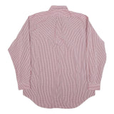 RALPH LAUREN Mens Red & White Check Shirt M Classic Cotton Blend Button-Down