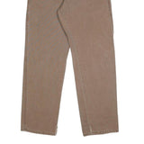 DICKIES Mens Cotton Brown Relaxed Straight Trousers W34 L32 Workwear Casual
