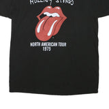 THE ROLLING STONES Mens Black L Graphic T-Shirt Short Sleeve Crew Neck North