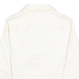 LEVI'S Womens White Cotton Jacket M Woven Button Closure Classic Fit Casual