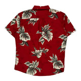 High Surf Floral Hawaiian Shirt - Medium Red Cotton
