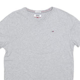 TOMMY HILFIGER Womens Grey Short Sleeve Crew Neck T-Shirt M Cotton Classic