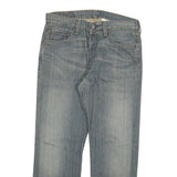 LEVI'S 501 Mens Jeans Blue Regular Straight Denim Light W33 L27 Classic Button
