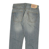LEVI'S 501 Mens Jeans Blue Regular Straight Denim Light W33 L27 Classic Button