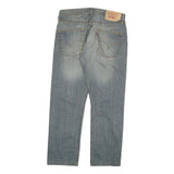 LEVI'S 501 Mens Jeans Blue Regular Straight Denim Light W33 L27 Classic Button