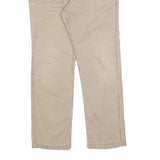 CARHARTT Mens Cotton Blend Beige Relaxed Straight Trousers W32 L32 Workwear